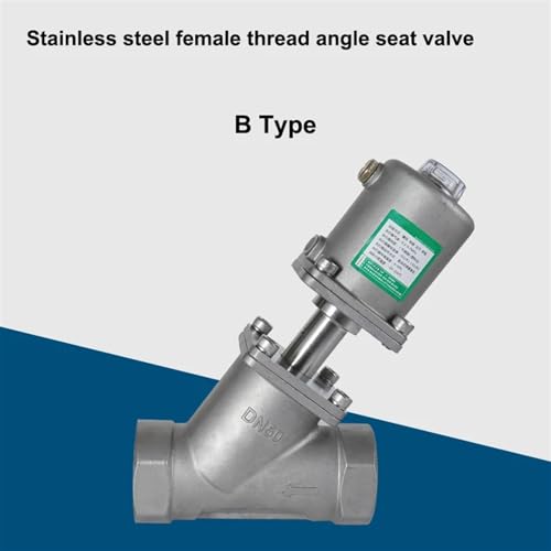 Vanne à siège d'angle pneumatique en acier inoxydable 304