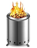 Tabletop Fire Pit，6.9'' Stainless Steel Table top Firepit Perfect for Cozy Evenings for The Home and Camping Patio,Smokeless Tabletop Fireplace with Travel Bag, Fueled by Pellets or Wood