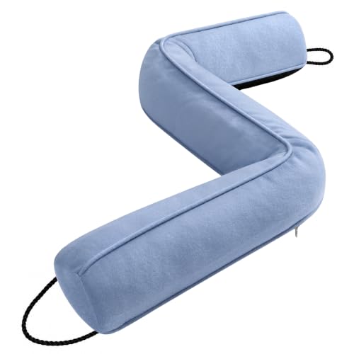 Image of Sunolga Door Draft Stopper, Removable Washable Cover, 38 inch, Dusty Blue | Weighted Gap Filler, Blocks Hot and Cold Air, All-Season Seal, Easy Install, Noise & Wind Blocker, Home Essentials