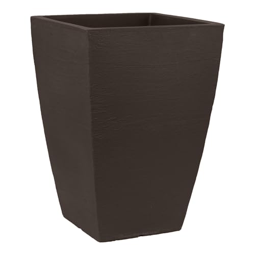 212 Main 19 in. Modern Tall Planter - Espresso