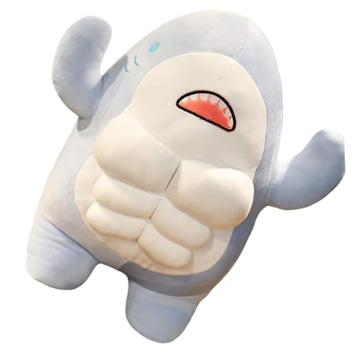 Peluches requin musculaire VILLCASE en coton PP haute qualité pour lit d'enfant