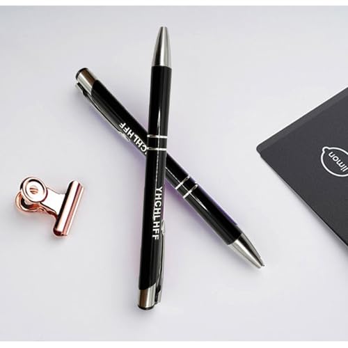 Bolígrafo retráctil de metal negro de 0.5 mm miniatura 2