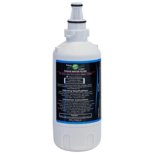 2x FilterLogic FFL-195LH Filtro de agua compatible con cartucho Liebherr 7440000, 7440002, 7731240-0210 para frigorífico americano de 4 puertas - nevera Side-by Side