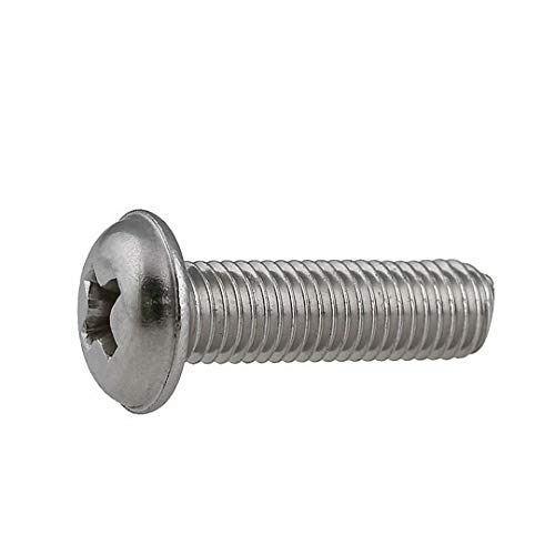 BOZONLI Flanged Head Button Machine Screws Bolts, Stainless Steel Phillips Head Screw Fasteners, M4*6mm,30 pcs - Image 2