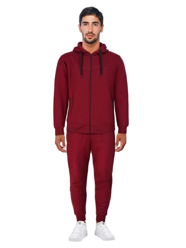 Ensemble de survêtement en polaire avec capuche et pantalon pour homme - Toutes tailles (as8, alpha, taille unique, régulière, bordeaux, XL), bordeaux, taille unique Cover