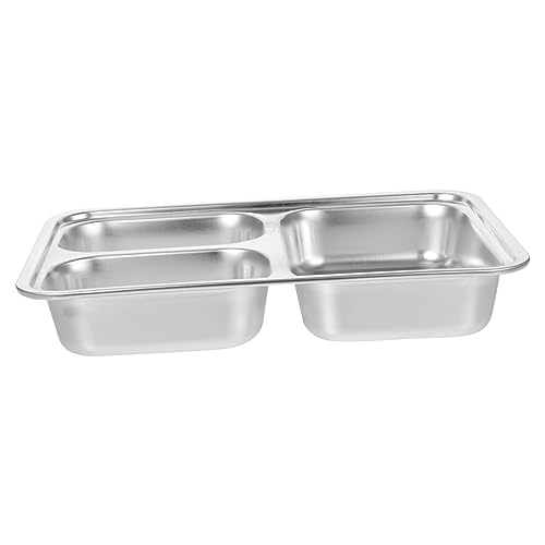 BEBEMOKO Three-compartment Dinner Plate Toddler Food Divided Plate Set Kids Tableware