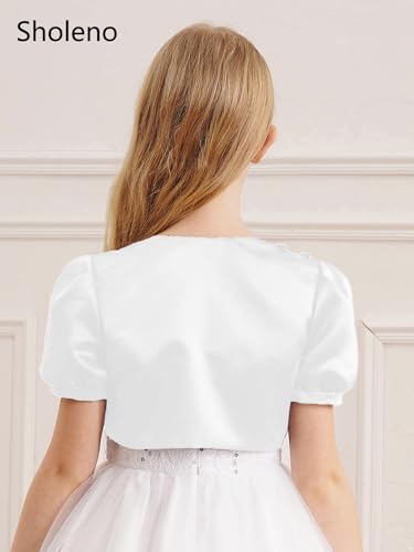 Sholeno Girls Sparkle Bolero Shrug Open Front Cropped Cardigan Shrugs Birthday Shawl Princess Pageant Proms Outerwear2