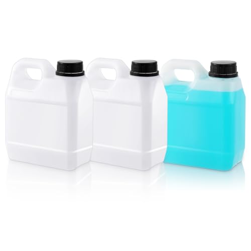 Ziliny 3 Pcs 32 oz Plastic Jugs with Caps, Empty Containers