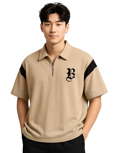 Image of Jump Cuts || Mens || Printed || Half Zipper || Polo Neck || Half Sleeve || Cotton Fleece || Sweatshirt