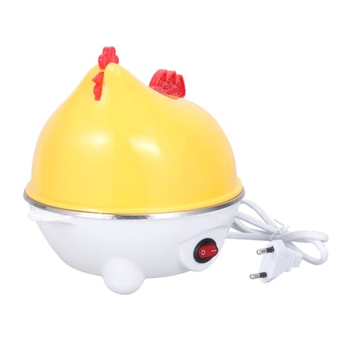 FUOYLOO Hervidor de Huevos Eléctrico Portátil en Forma de Gallina, Fácil de Limpiar, Color Amarillo, Adecuado para Oficina y Hogar