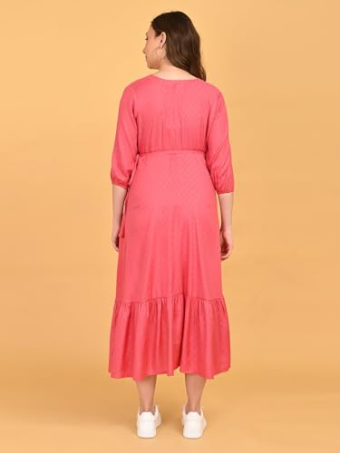 Image of The Mom Store Maternity and Nursing Wrap Dress for New Mom | Pre and Post Pregnancy Wear for Womens | Trendy Stylish Printed Friendly Dresses for Women | Comfortable