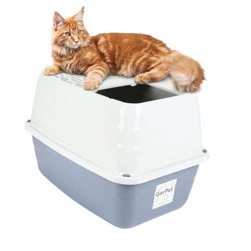 Hop-In Katzenklo Katzentoilette Hoch Groß Katzenklo Hop In Katzen Klo XXL Oben Einstieg Top Entry Jump-In Haubentoilette