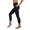 Yogalicious-High-Waist-Squat-Proof-Yoga-Capri-Leggings-with-Side-Pockets-for-Women Yogalicious High Waist Squat Proof Yoga Capri Leggings with Pockets for Women - Classic Black Lux with Pocket - Medium