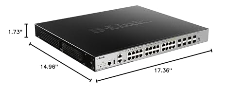 Image of D-Link 28-Port PoE Gigabit Smart Managed Ethernet Switch (370W)| 20 GbE PoE + 4 SFP Combo PoE + 4 10G SFP+ Ports | L3 | 6kV Surge Protection (DGS-3630-28PC /SI)