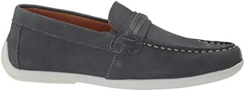 Driver Club USA Unisex Boys/Girls Leather Fashion Luxury Driving Loafer with Rope Anchor Detail, Frost Blue Nubuck, 2 M US Little Kid | Image 5