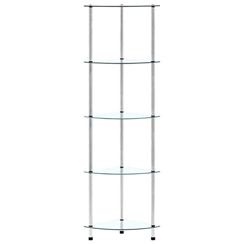 Aggiungete un immediato tocco di stile al vostro arredamento grazie a questo moderno e pratico scaffale in vetro! ​​​​​​​La vetrina è stata progettata a 5 livelli per fornire ampio spazio di archiviazione.