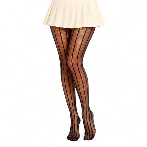 Image of Fishnet Stockings for Women With Stretch Waistband,Fishnets With Reinforced Toes, Fishnet Tights With High Elastic