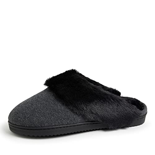 Dearfoams Women's Dahlia Rib Knit Scuff Slipper