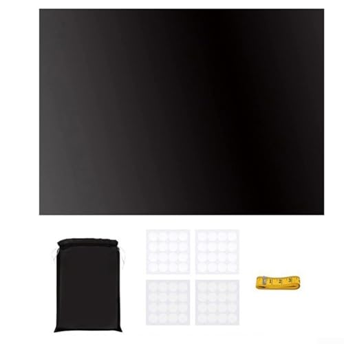 Pumixiy Estor opaco portátil para cortar a medida, bloqueo UV y luz, compatible con el hogar, hotel, caravana, tragaluz (opaca, 145 x 100 cm)