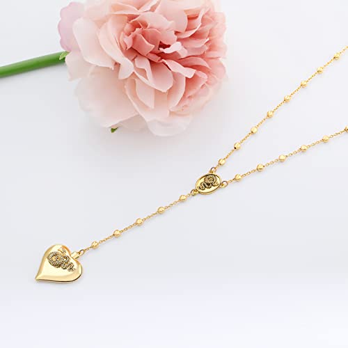 Retro Ldr Style Rosary, Gold Plated Snake Heart Spoon Necklace For Men Women Girls Halloween (Gold) #TOP2