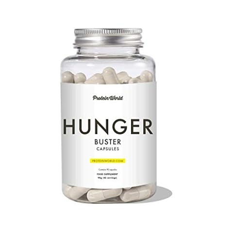 Protein World Hunger Buster Capsules Glucomannan Supplement for Curbing Hunger and Appetite Between Meals Cover