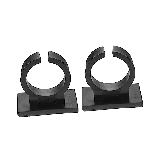 SWOOMEY 2個 マイクスタンドクリップ 話すためのワイヤレスマイク マイ ップ マイク吊り下げスタンド マイクアームスタンド プラスチック製のマイクホルダー マイクのサポート Black