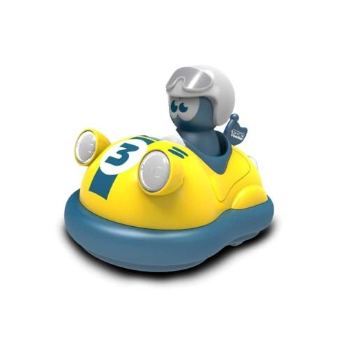 TOOKO Junior Voiture Télécommandée Mon Auto-Tamponneuse Jaune, avec Bonhomme Qui s'éjecte, Jouet Maternelle, Dès 3 Ans