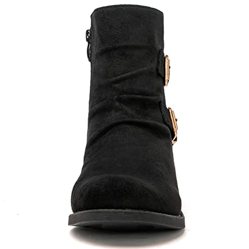 GLOBALWIN Women's Ankle Boots Fashion Booties For Women Low Heel4