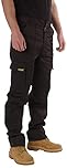 SITE KING Mens Cargo Combat Work Trousers Sizes 28 to 56 with Button & Zip Fly (34W / 29L) Black