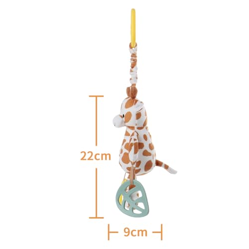 Image of Apricot Lamb Baby Stroller Car Seat Teething Toy Plush Giraffe 8.5 in