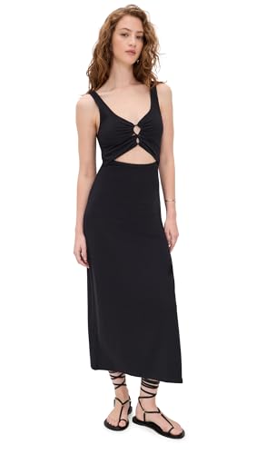 Image of L*Space Camille Dress for Women, Fitted Ribbed Maxi, Ankle Length, Sleeveless Scoop Neck, Side Slit & Waist Cutouts