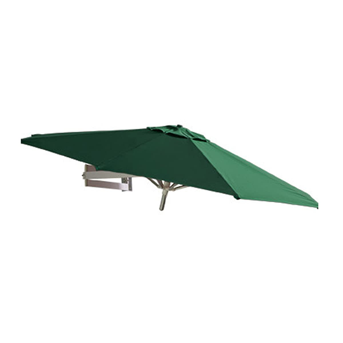 WDSOPK Wall Mount Patio Parasol, Outdoor Aluminum Umbrellas 7ft/8.2ft Sunshade Round for Market, Backyard, Pool, Garden, Khaki-2.2m(Green-2.2m)