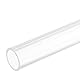 QUARKZMAN 2 Stück PVC Transparent Rohr, Innendurchmesser 19mm Durchmesser 23mm LÄNGE 350mm Acryl Kunststoffrohr für Lampenbau, Stehlampen, Möbel