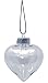 Creative Hobbies Bulk Pack of 24 - Heart Shape Clear Plastic Christmas Ornaments 65mm (2-1/2 Inch) Each -Great for DIY Crafts