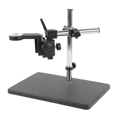 Microscope Zoom Monocular C Mount Lens 50mm Focusing Adjustable Video Microscope Camera Stand Base(200mm)