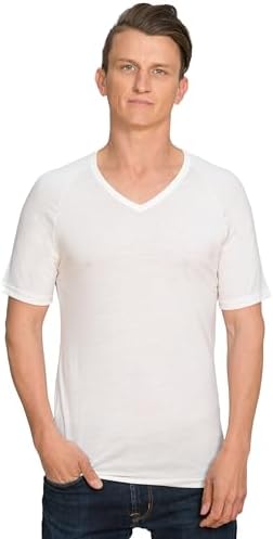 Brass Monkeys - 100% Pure Merino Wool - V Neck Shirt - New Zealand Made - Warm & Soft, Thermal Undershirt