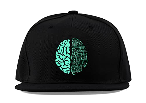Casquette de baseball noire visière plate chapeau coton unisexe taille unique streetwear