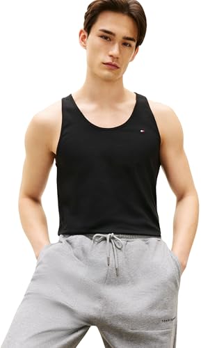 Tommy Hilfiger Herren 3er Pack Tank Tops Rundhalsausschnitt, Mehrfarbig (White/Black/Grey Heather), XL – Ansicht 3
