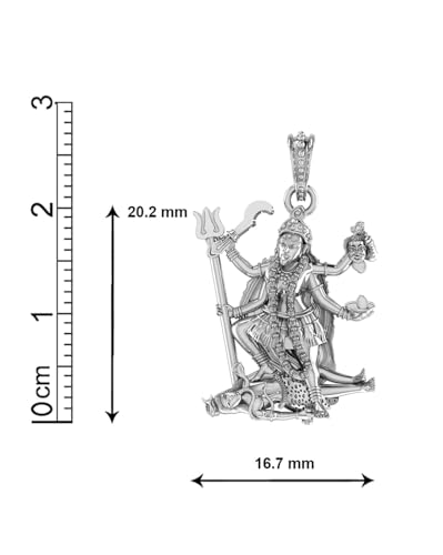 Pendentif déesse Kali Maa en argent 925 Mtrolls petit modèle fait main - 3