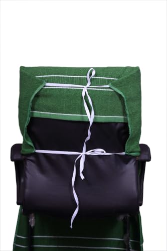 Image of ROMAN HOME Car & Office Chair Towel with 2 Tie Knots| Super Soft 400 GSM (1, Green)