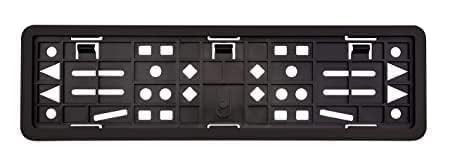 Image of Falcon Premium Car Number Plate Frame Universal License Plate Holder Protector, Automotive Grade Material (Black Pack of 1)