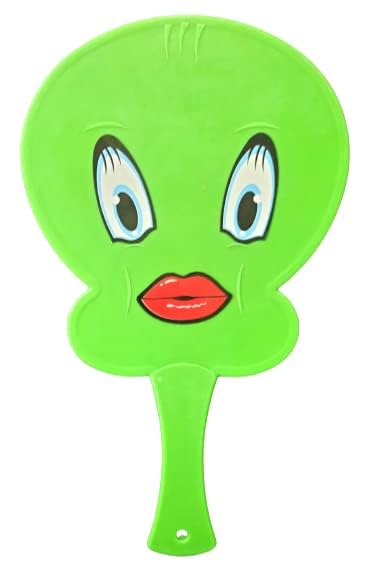 Image of (Set of 3) Cute Chick Bird Design Plastic Hand Fan for Kids, Adults, Multicolor