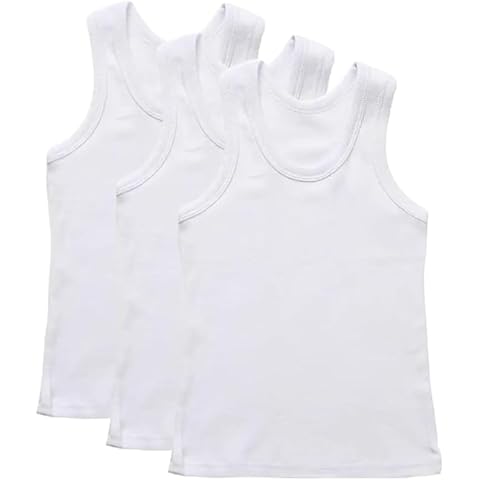 HAJRA Boys Cotton Sleeveless Vest Pack Cover