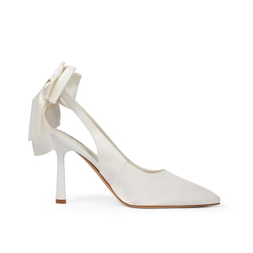 Closed Toe Heels Women Pointed Toe Pumps with Bow Knot Stiletto Wedding Party Dress Slingback Shoes2