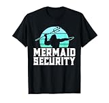 Mermaid Security Shirt Men's Boys Swimmer Dad Merdad Trident T-Shirt