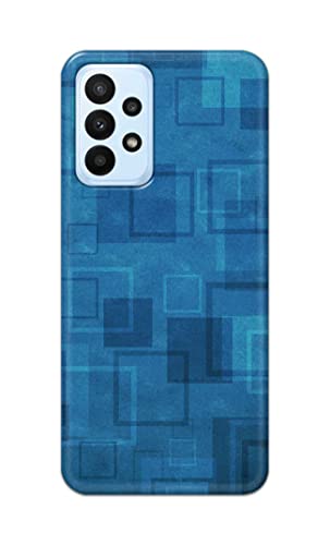 Image of Printed Hard Back Cover Case for Samsung Galaxy A23 4G | Samsung Galaxy A23 5G Back Cover (Plain Azure Blue) -702