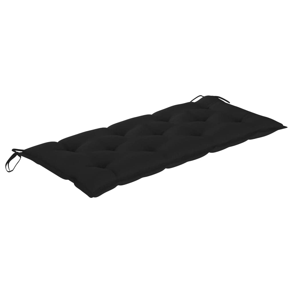 Cuscino per dondolo Hollywood, per panca da giardino, altalena Hollywood, cuscino di ricambio, per interni ed esterni, in tessuto nero, 120 cm