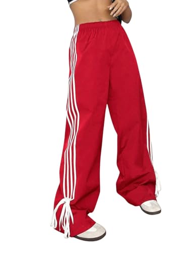 Image of Elasticated Sporty Women Cargo Track Pant with Side Stripes
