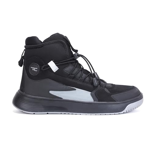 Image of Red Chief Sports Casual Sneakers for Men & Boys | Stylish Lace Up Low Ankle Shoes | Everyday Sneakers | Comfortable Trendy Footwear | Black-Hr.Grey | Size-7 | C6002 F021