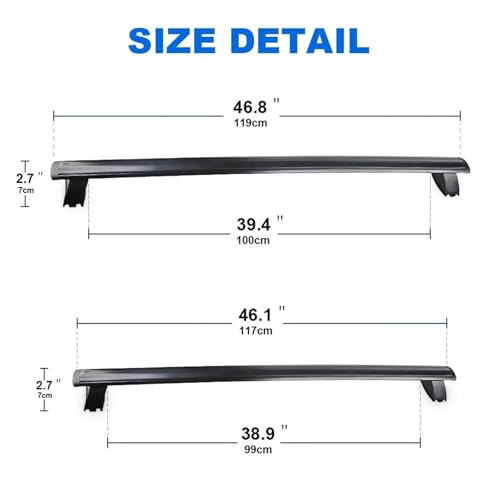 Barras transversales coche para Jeep Grand Cherokee elimina falta espacio 7